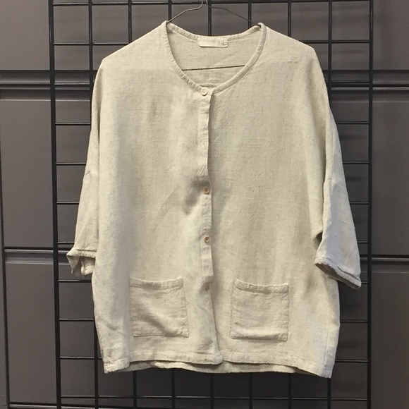 Tops - Beige Lenin shirt